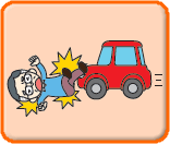 自動車にひかれてケガ